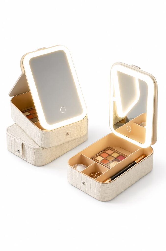 LED Makeup Mirror Travel Case